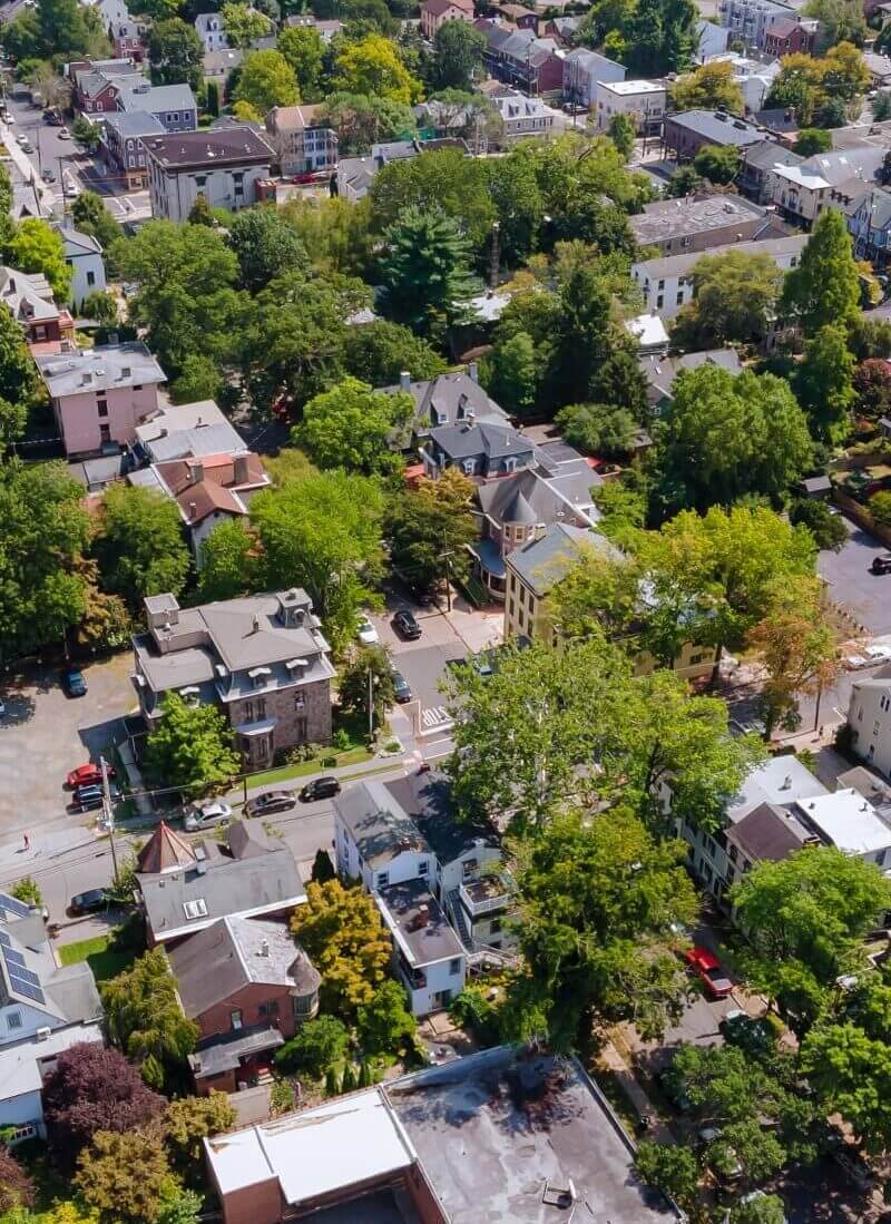 Overhead shot of homes in New Jersey
